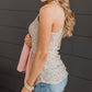 Floral Print Scoop Neck Racerback Tank Top