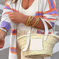 Plus Size Striped Dropped Shoulder Sweater Cardigan