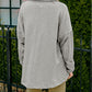 Exposed Seam Collared Pocketed Loose Sweatshirt