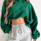 Sherpa Fleece Drop Shoulder Hoodie