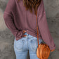 Waffle Knit Loose Long Sleeve Top