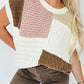 Colorblock Mix Textured Sweater Tee