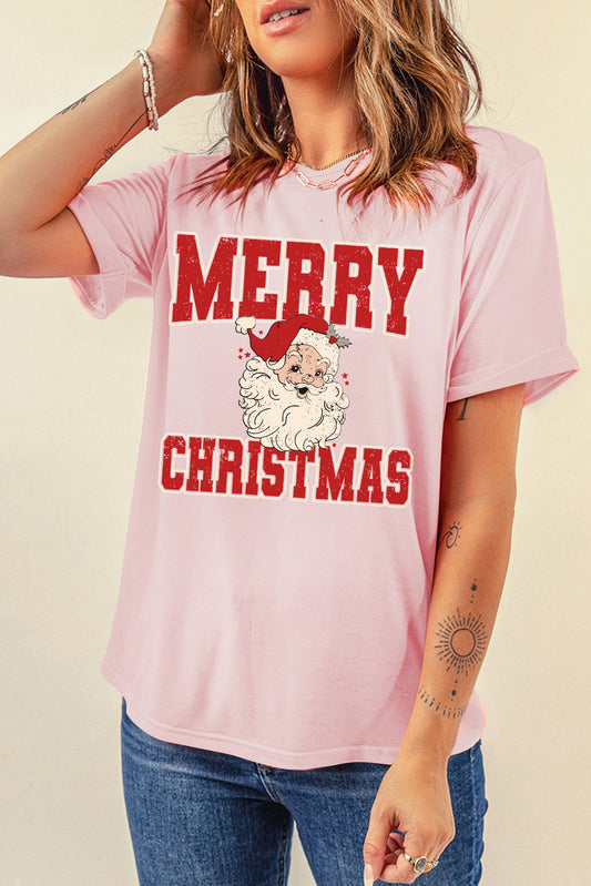 MERRY CHRISTMAS Santa Claus Printed T Shirt