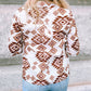 Western Aztec Pattern Button Flap Pocket Shirt
