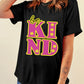 be KIND Flower Print Crew Neck T Shirt