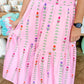 Printed Smocked Tiered Maxi Skirt