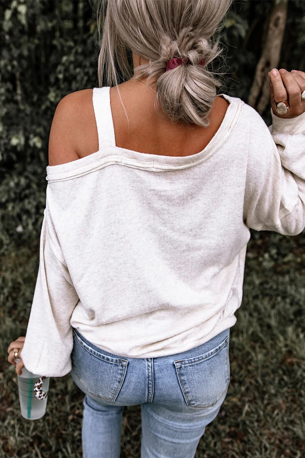 Leopard Sequined Love Heart One Shoulder Top