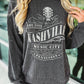 NASHVILLE MUSIC CITY Corded Graphic Sweatshirt