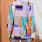 Mixed Print Button Front Cuffed Sleeve Shirt