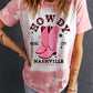 Tie-Dye Bleach Howdy NASHVILLE MUSIC CITY Graphic Tee