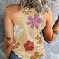 Flower Print Round Neck Tank