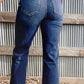 Mineral Wash Raw Hem High Waist Flared Jeans