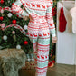 Christmas Print Pullover and Pants Lounge Set