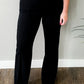 Exposed Seam Straight Leg Plus Size Pants