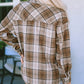 Plaid Print Chest Pockets Shacket