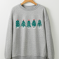 2-side Printed Christmas Tree Letter Graphic Sweatshirt
