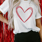 Repeated Heart-shape Sketch Valentines Graphic Tee