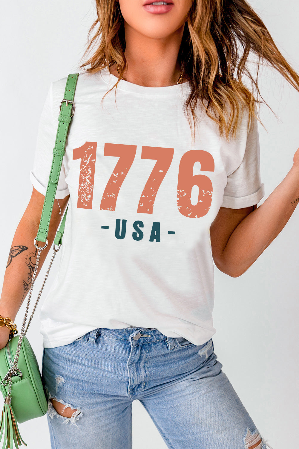 1776 USA Vintage Graphic T Shirt