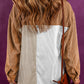 Corduroy Colorblock Loose Shacket