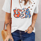 Flower USA Graphic Distressed Tee