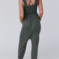 Smocked Ruffled Straps High Waist Sleeveless Jumpsuit