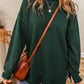 Oversized Drop Shoulder Split Hem Sweatshirt