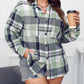 Printed Plus Size Chest Pocket Plaid Shirt