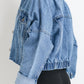 Medium Wash Chunky Cropped Denim Jacket