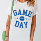 GAME DAY Rugby Football Graphic Crewneck T Shirt