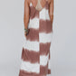 Stripe Tie Dye Spaghetti Strap Maxi Dress