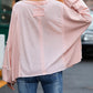 Exposed Seam Chest Pocket Loose Sleeve Oversized Top