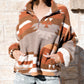 Aztec Quarter Zip Pocketed Fleece Sweatshirt