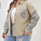 Plus Size Leopard Patchwork Shacket