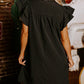 Ruffle Sleeve V Neck Frilled Shift Dress