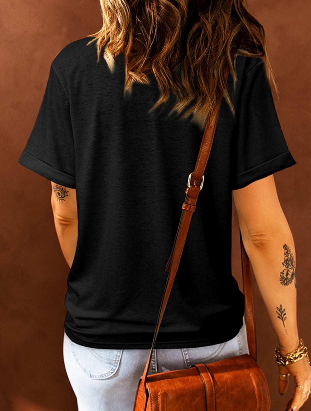 Valentines Double Heart Sequin Graphic T-shirt