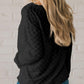 Solid Textured Thumbhole Sleeve Top