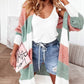 Colorblock Stripe Open-Front Cardigan