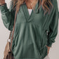 Casual V Neck Drawstring Hoodie