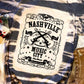 Tie-Dye Bleach NASHVILLE MUSIC CITY Graphic Tee