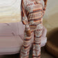 Aztec Print Puff Sleeve Pullover and Pants Lounge Outfit