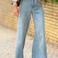 Acid Wash Extra Wide Leg High Waist Long Jeans