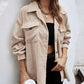 Double Flap Pocket Corduroy Shacket