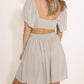 Fake Two-Piece Cutout Ruffle Flowy Dress