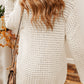 Hollow-out Crochet V Neck Sweater