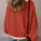 Color Block Patch Drop Shoulder Oversized Sweatshirt