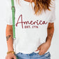 America EST.1776 Embroidered Graphic Tee