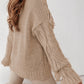 Tasseled Braided Knit Sweater