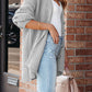 Buttoned Front Drop Shoulder Knitted Cardigan