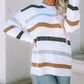 Striped Popcorn Knit Sweater