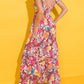 Floral Print Sleeveless Ruffle Tiered Maxi Dress